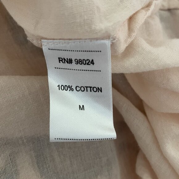 Love the Label Juliette Dress Size M Nude Floral Cotton Gauze Maxi Anthropologie - Picture 3 of 11